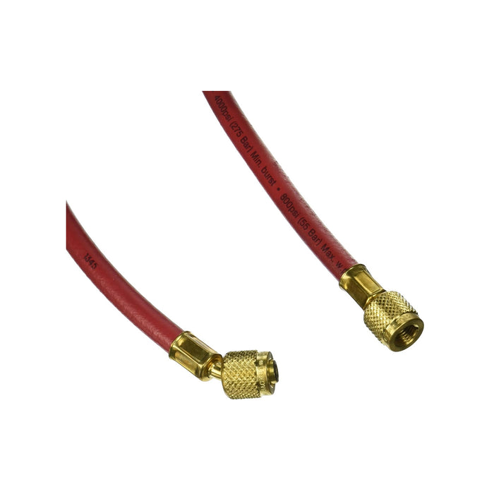 PLUS II Red Charging Hose, 60" Length, 1/4" HAV Standard Fitting with Double Barrier Protection