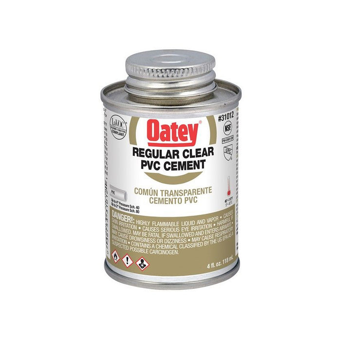 Oatey, Regular Clear PVC Cement 4fl.oz 118mL.