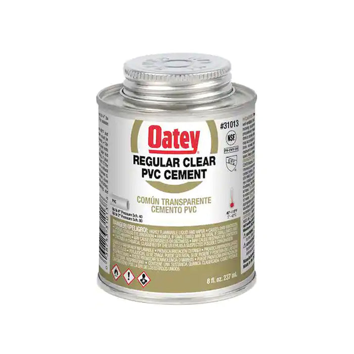 Regular Clear PVC Cement 8fl.oz 237mL.