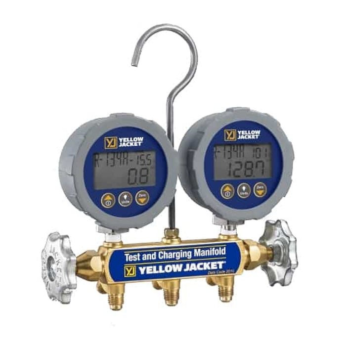 Series 41 Digital Manifold, 2 Valve with 3-1/8" LCD Gauges