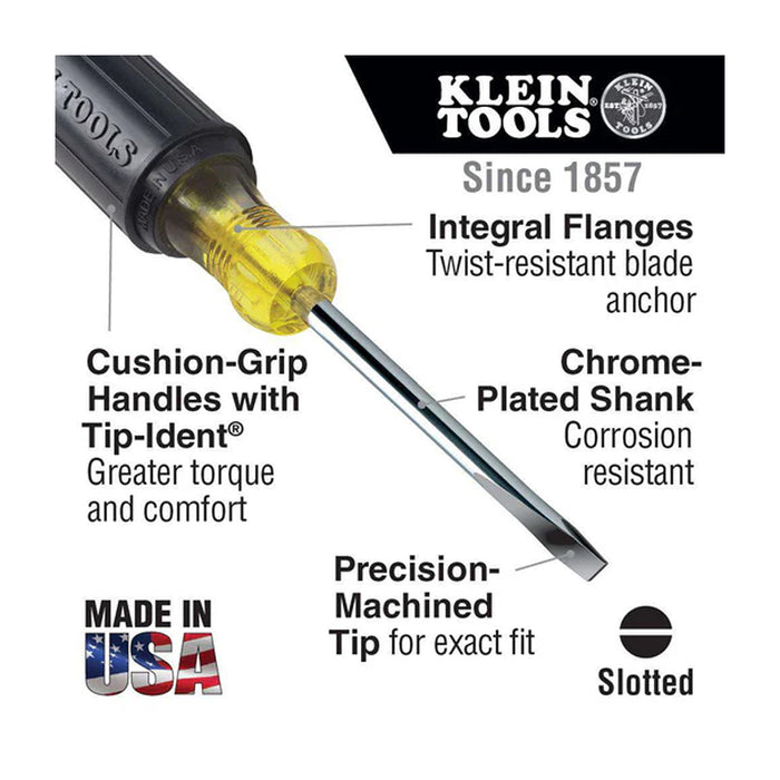 1/4-Inch Cabinet Tip Screwdriver, Heavy Duty, 6-Inch