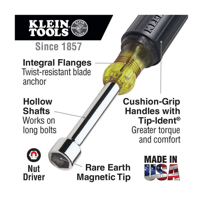 1/4" Magnetic Tip Nut Driver  6'' Hollow-Shaft