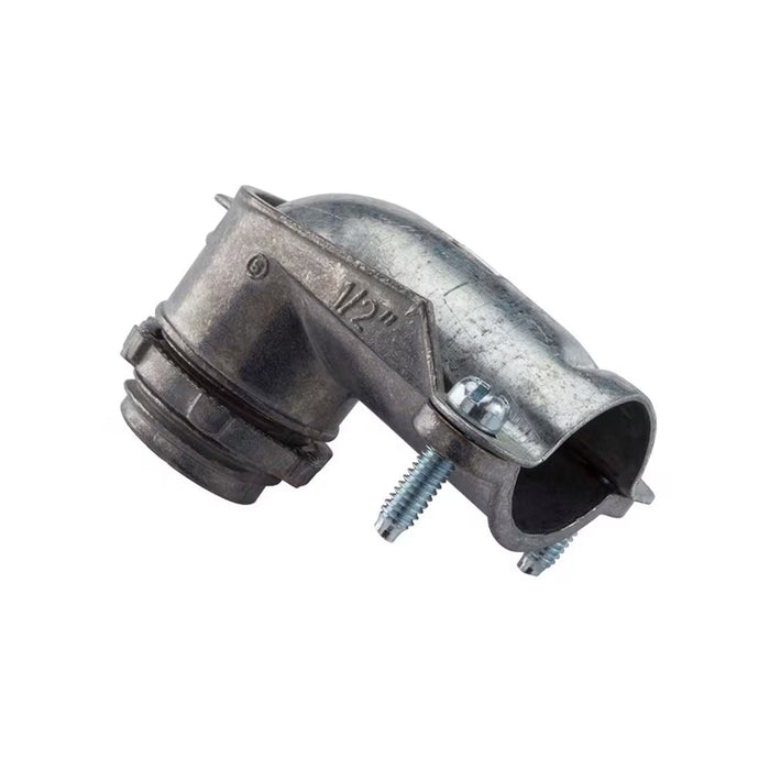 3/8 in. 90-Degree Flexible Metal Conduit (FMC) Connector, 1pc