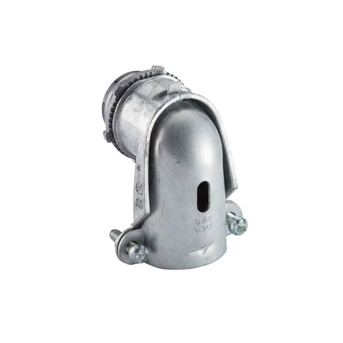 3/8 in. 90-Degree Flexible Metal Conduit (FMC) Connector, 1pc