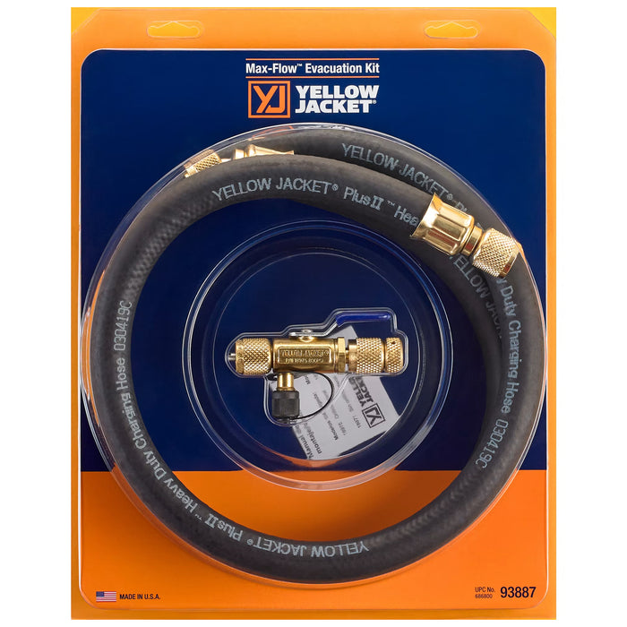 MaxFlow Evacuation Hose Kit with Core Removal Tool and 60" Heavy Duty Hose