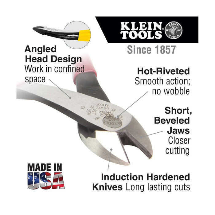 8'' (203 mm) High-Leverage Diagonal-Cutting Pliers - Angled Head