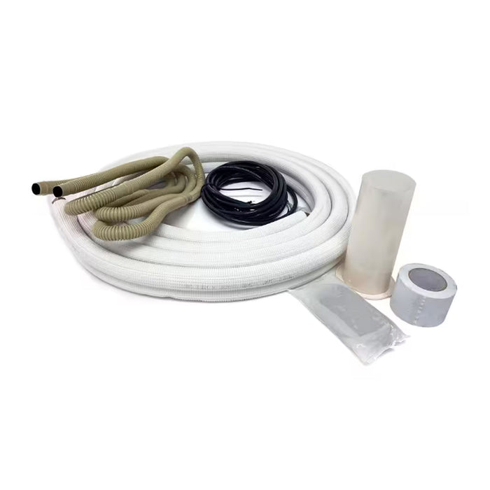 ICOOL, 3/8'' x 5/8'' - 25 FT, Insulation Thickness 3/8", Type B Copper Lineset, Both Line Joined, White Color Roll