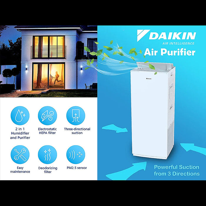 DAIKIN UVC LED Room Air Purifier with Built-In Humidifier